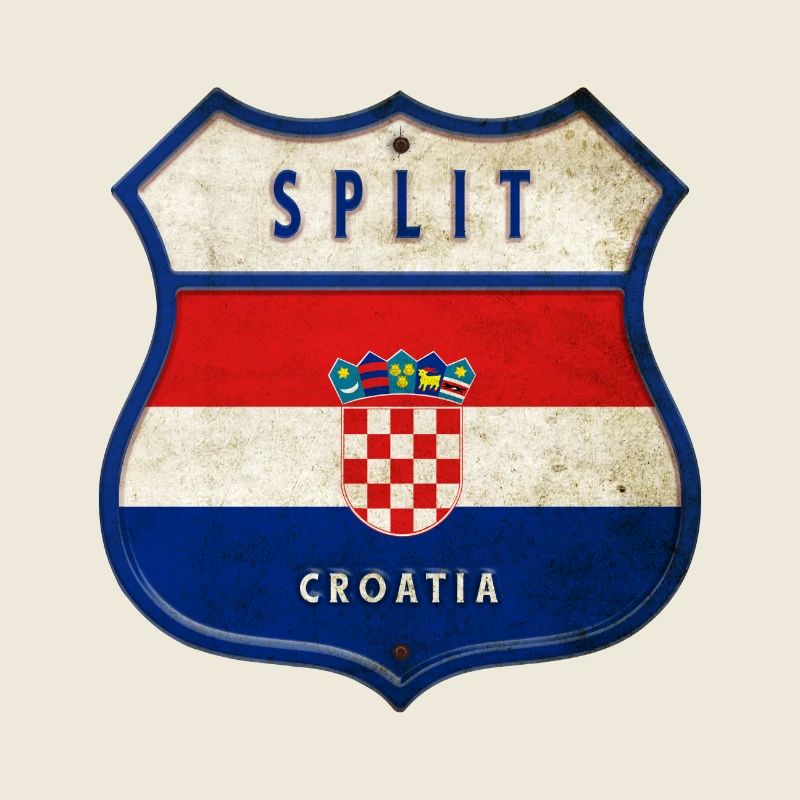 Split Croatia flag coat of arms design
