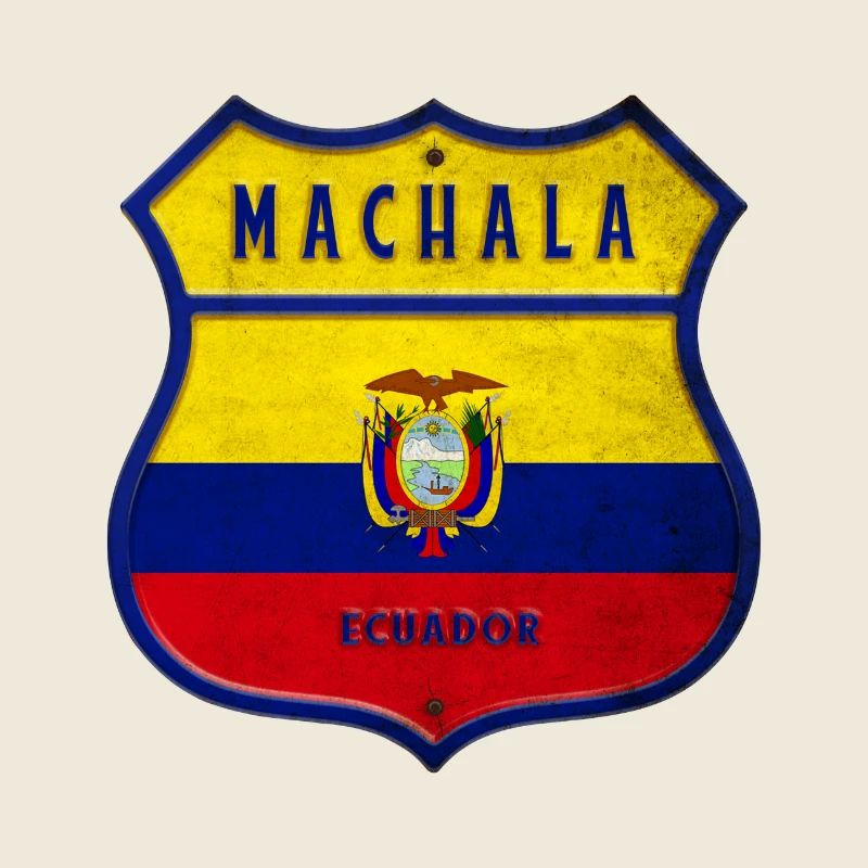 Machala Ecuador Wappen Flaggen Design