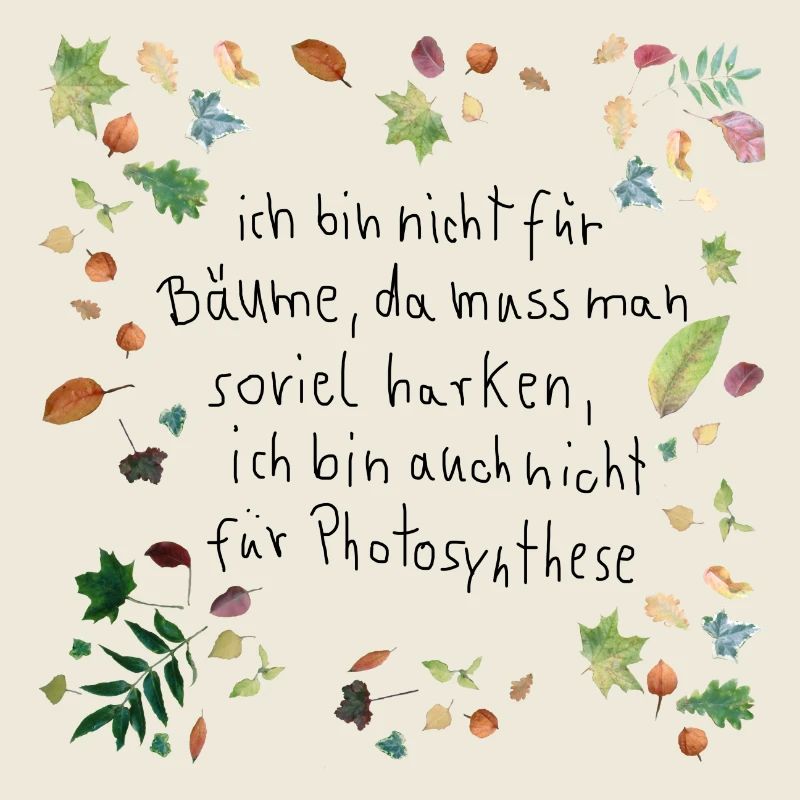Laub mit Spruch