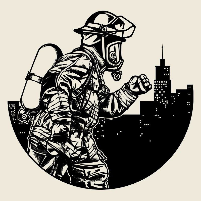 Travaux d’extinction de sauveteurs de pompiers professionnels