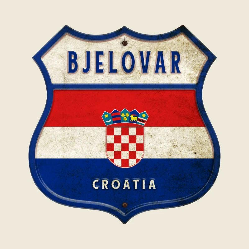 Bjelovar Croatia flag crest design