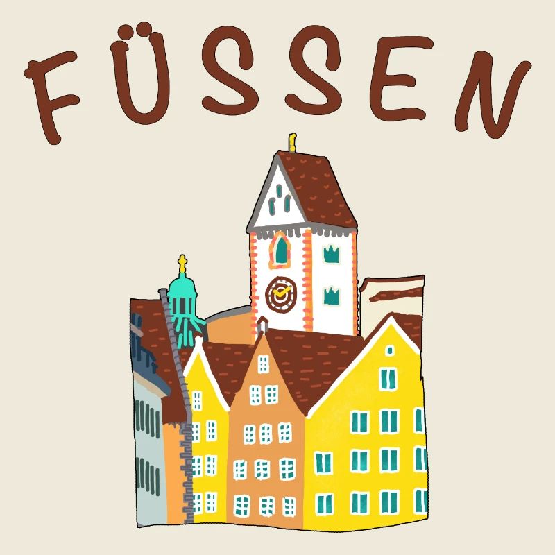 Füssen, romantic old town, castle, Bavaria