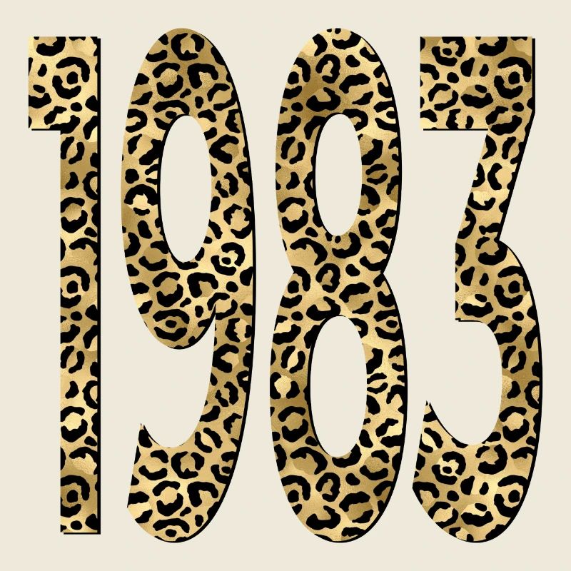 Number 1983 - Leopard Print - Birthday