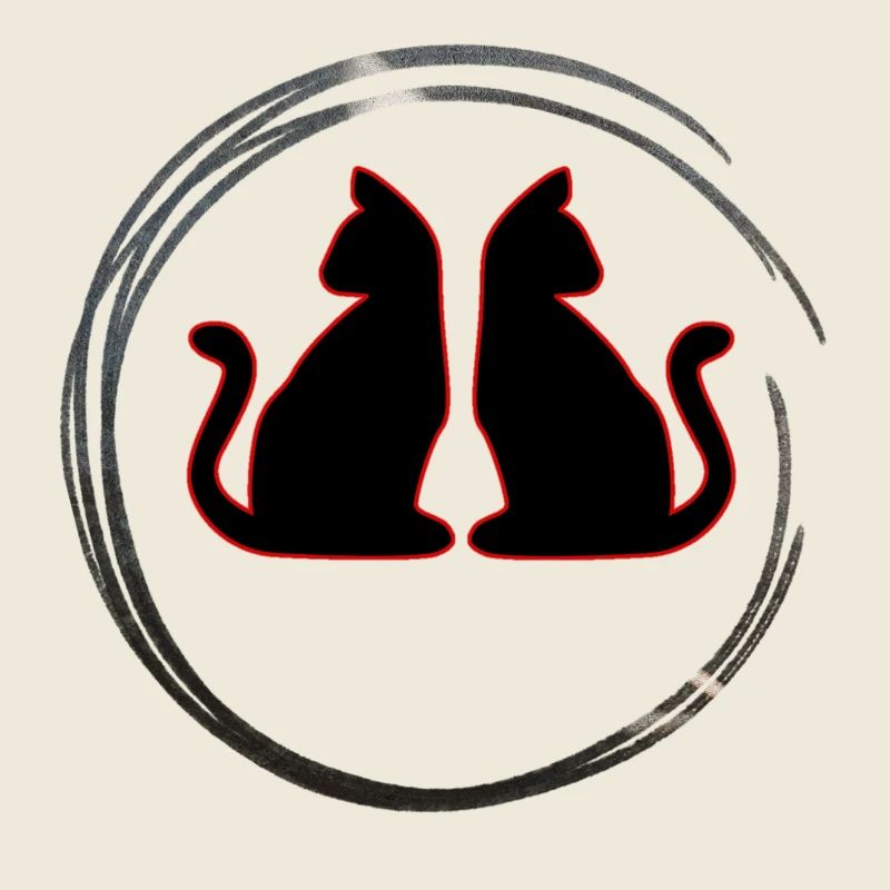 Rot / Schwarze Zwillings Katzen