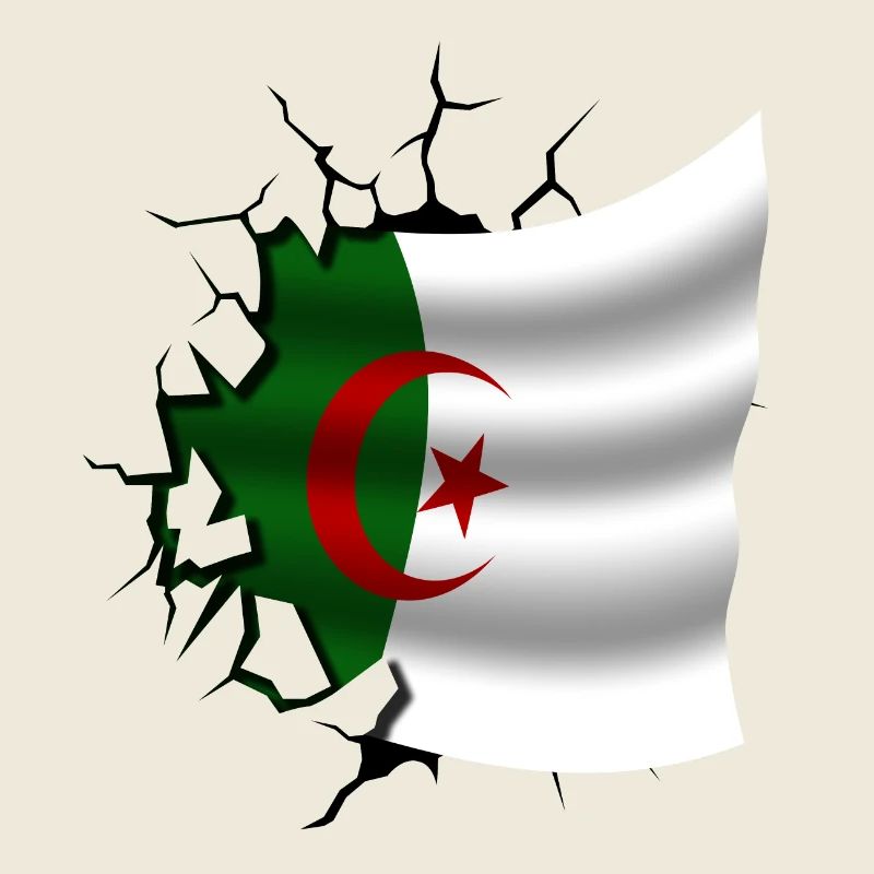 Algeria - Algeria - Torn Flag