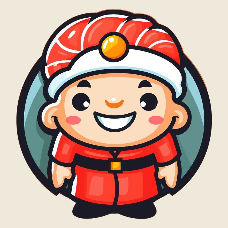 Sushi Chef Mascot