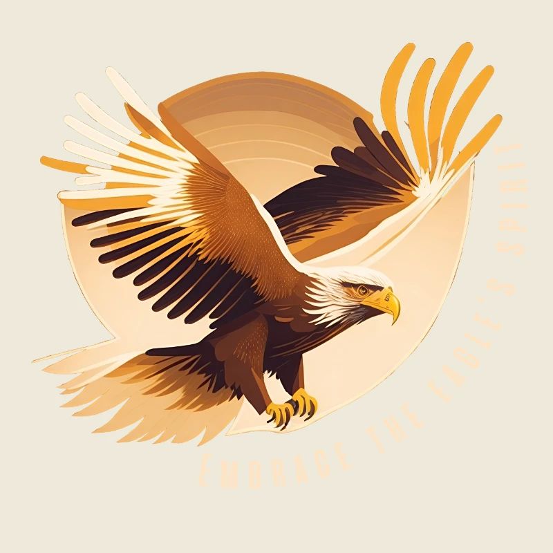 Eagle Soaring with Inspirational Quote