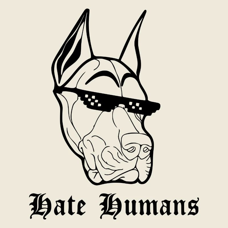 Hate Humans Dog