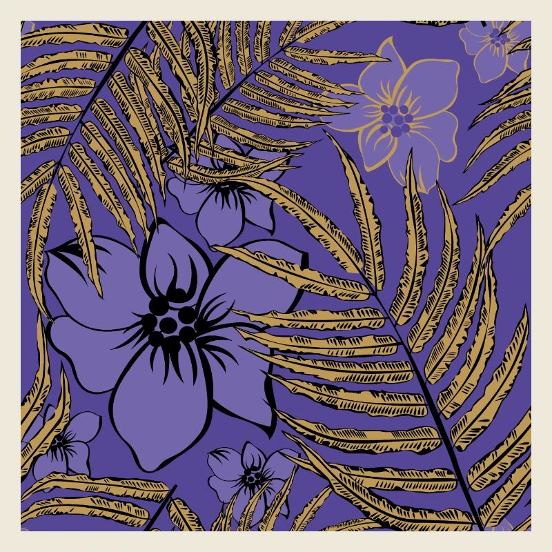 Fleurs et feuilles tropicales