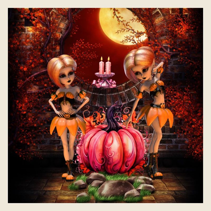 Cute halloween design in the moonlight.