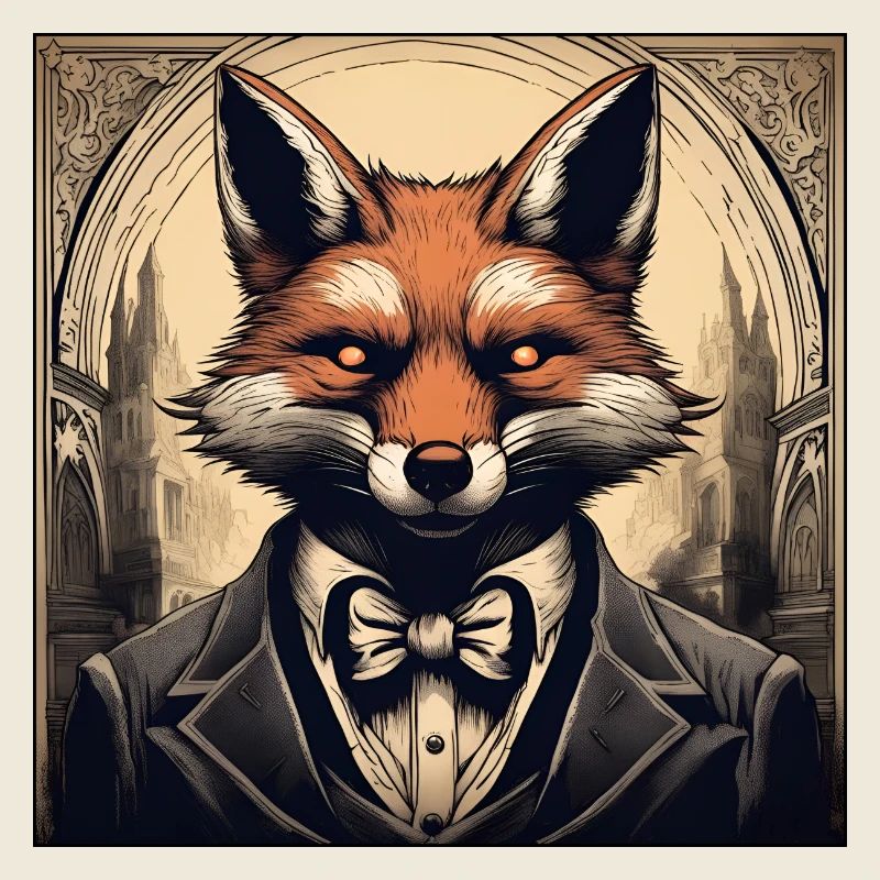 Fox in Suit / Animal / Funny / Fur / Wild