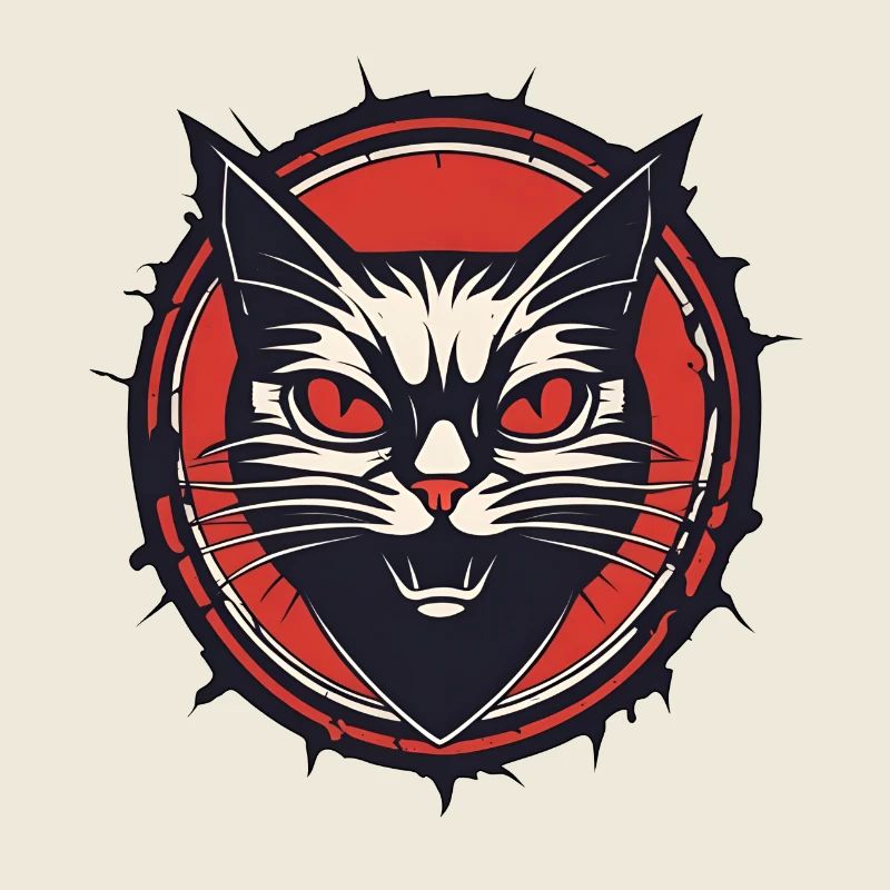 Devilish Cat / Kitty / Gothic / Halloween
