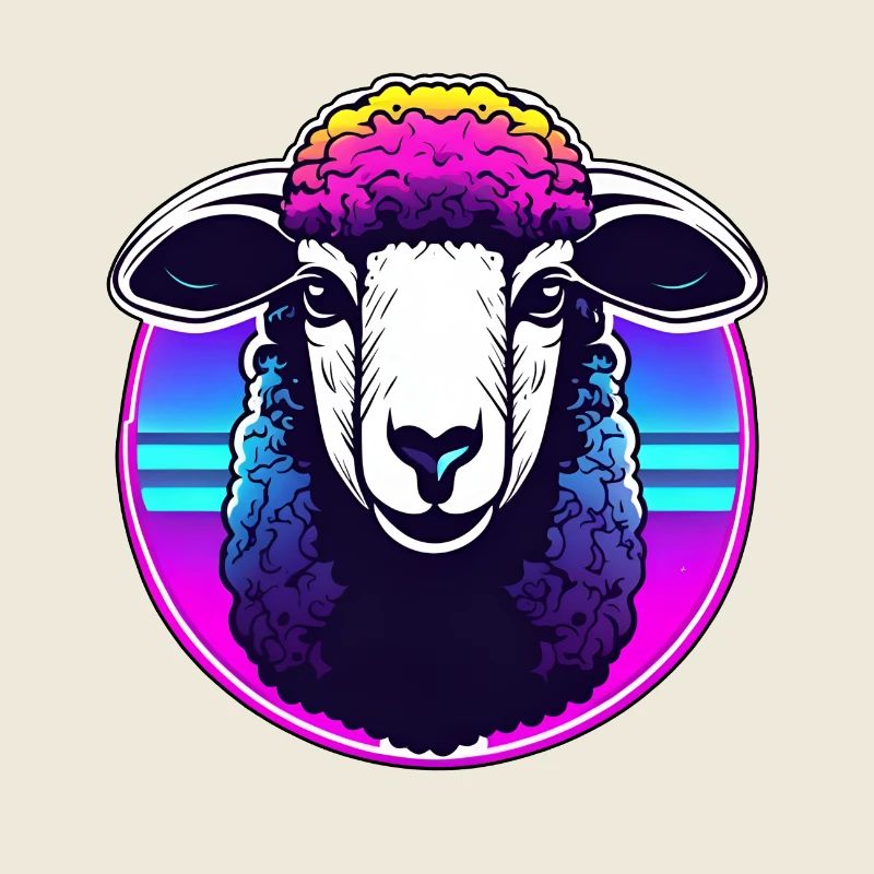 Disco Sheep / Animal / Neon / Zoo / Wool / Lamb