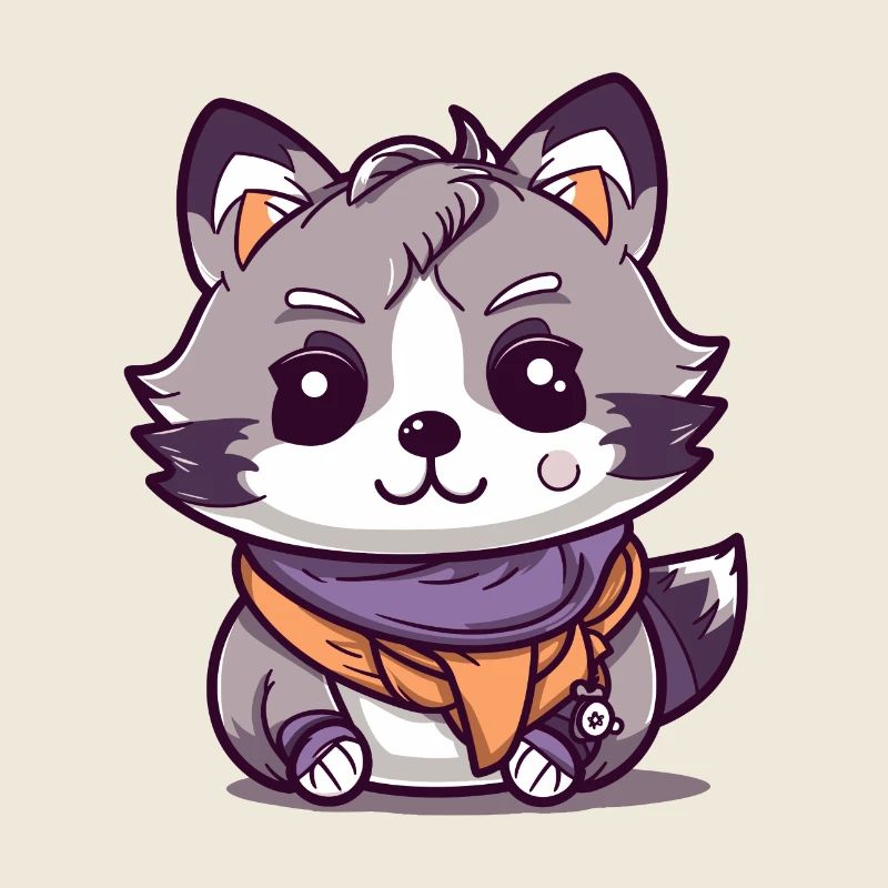 Waschbär - Kawaii Style