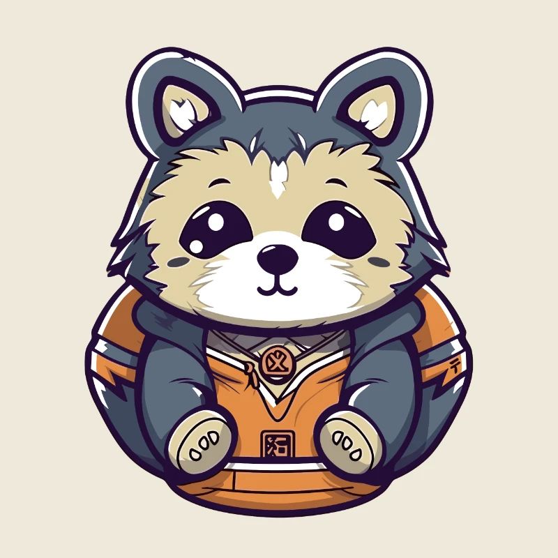 Waschbär - Kawaii Style