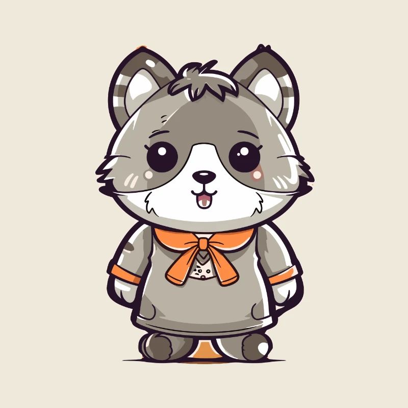 Waschbär - Kawaii Style