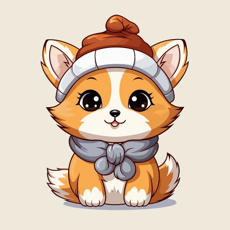 Design de Noël Renard - Style Kawaii