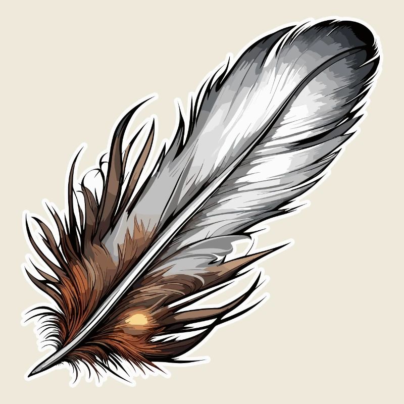 Feder /Schreibfeder / Vogelfeder / Dauenenfeder