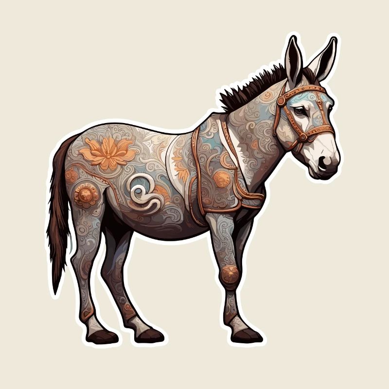 Esel / Tier /Grautier / Mähne / iah / Lasstier