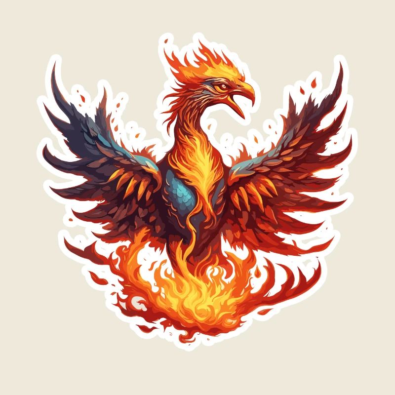Phénix / Oiseau / Animal / Créature mythique / Feu