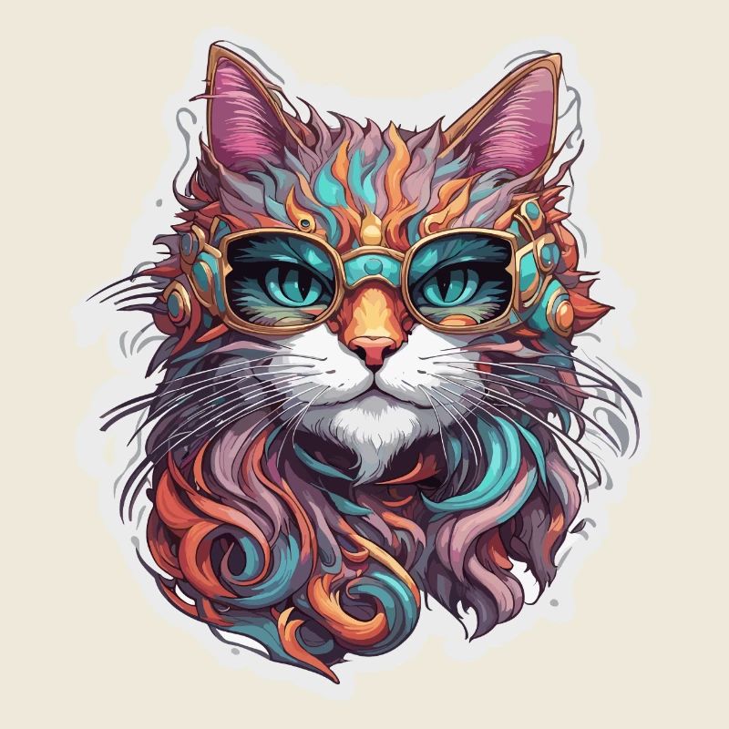 Cool Cat / Funny / Animal / Pet / Crazy