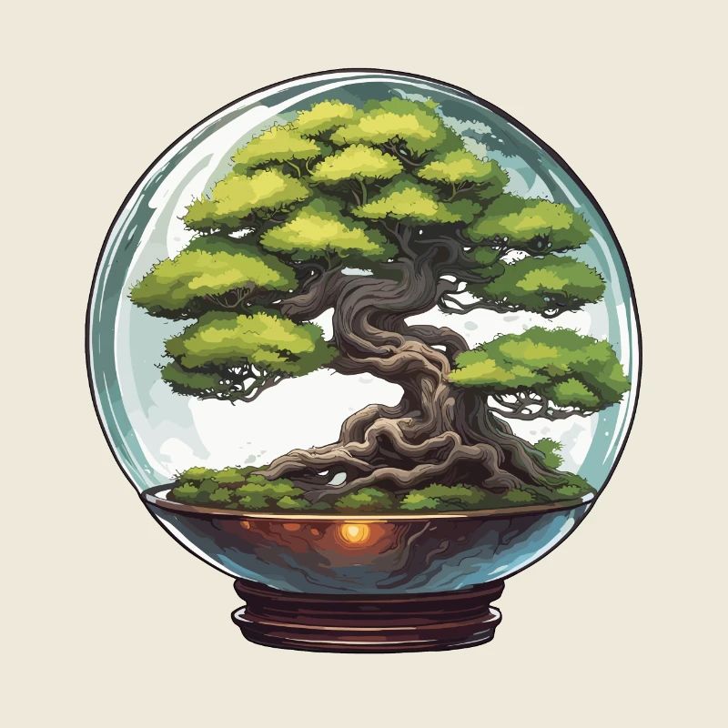 Bonsaï en verre / Botanique / Biotope / Terrarium