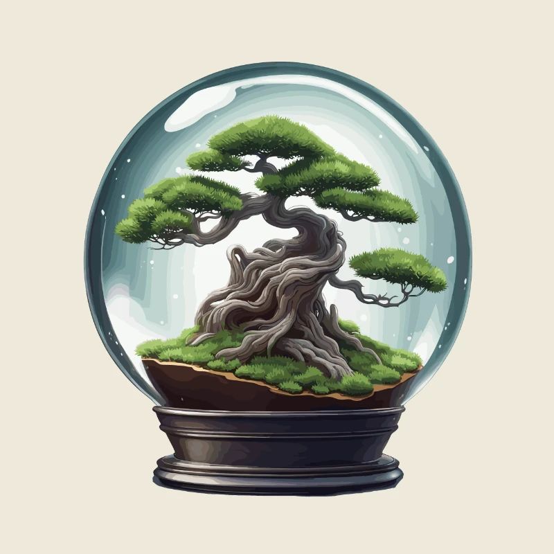 Bonsaï en bocal / Botanique / Biotope / Terrarium