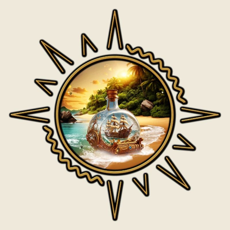 Einzigartige und überraschende Flasche mit Boot