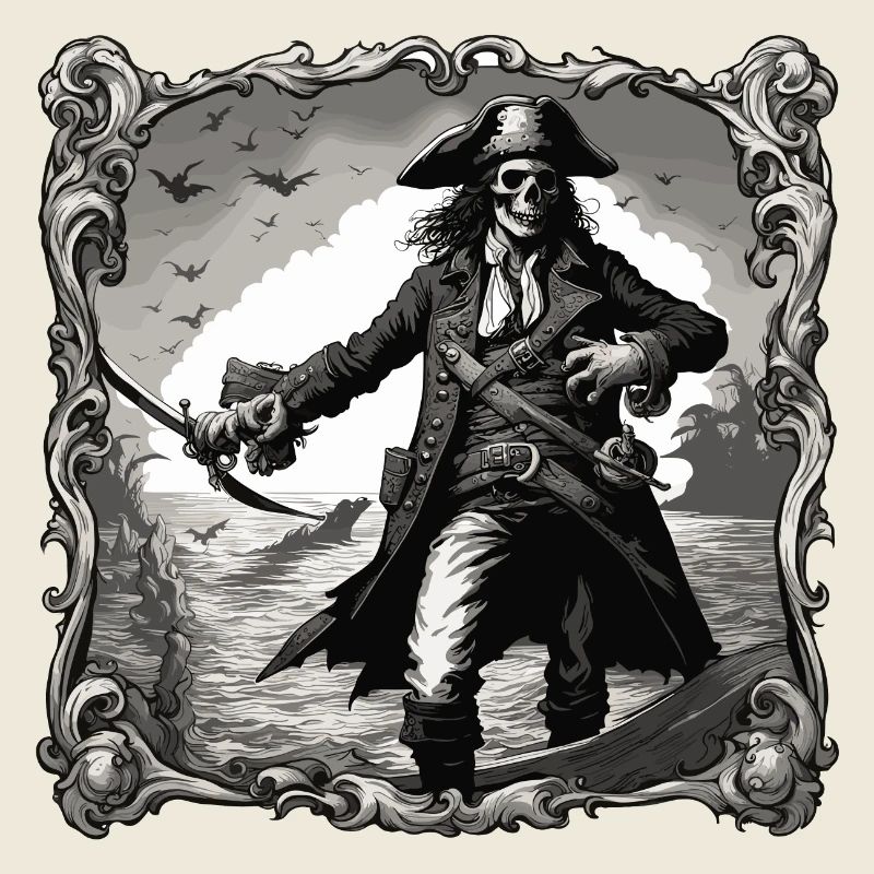 Pirate / Ahoy / Ancre / Capitaine / Crâne / Rhum