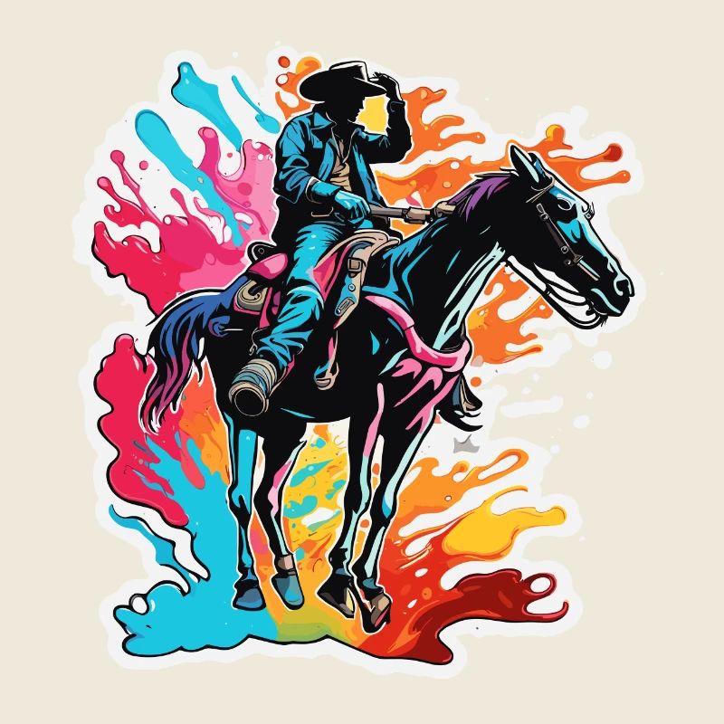 Cowboy / Wilde Westen / Wüste / Lasso / Rodeo