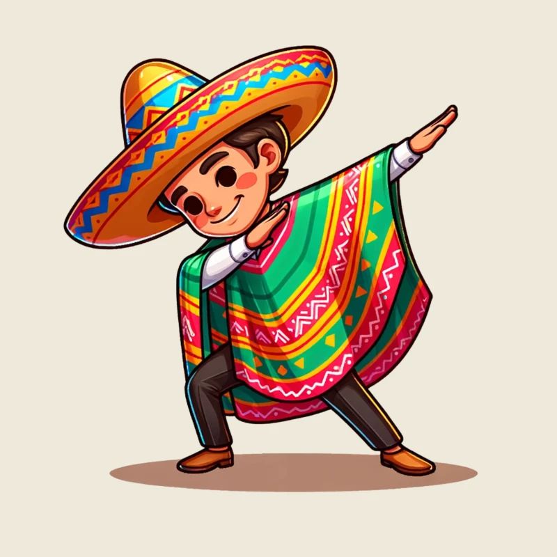 Mexican Poncho Costume Making the Dab.