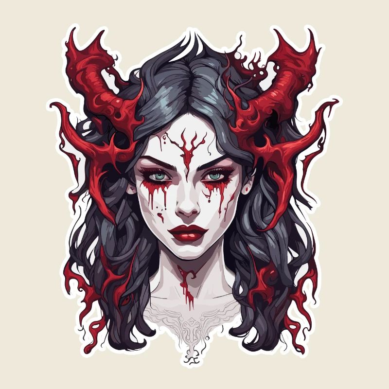teuflische Frau / blut / Gothic / Heavy Metal