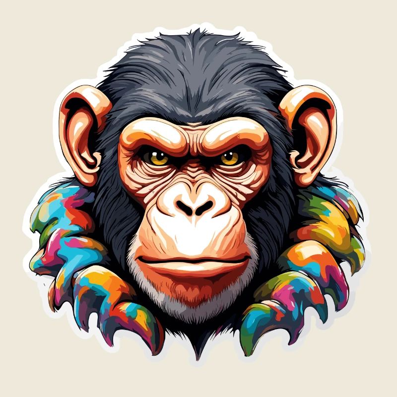 Monkey / Animal / Zoo / Chimpanzee / Wild / Comic