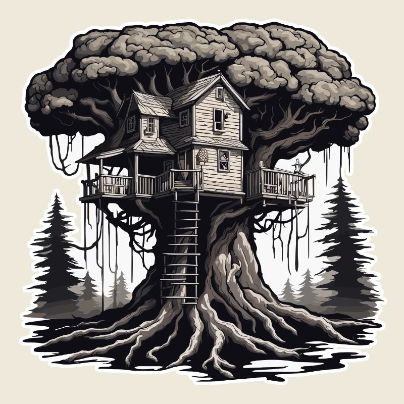 Cabane dans les arbres / Cime des arbres / Cabane dans les arbres / Aventure
