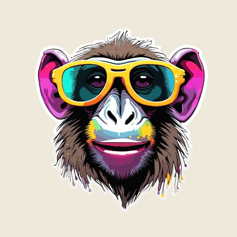 Monkey / Animal / Zoo / Babian / Wild / Comic