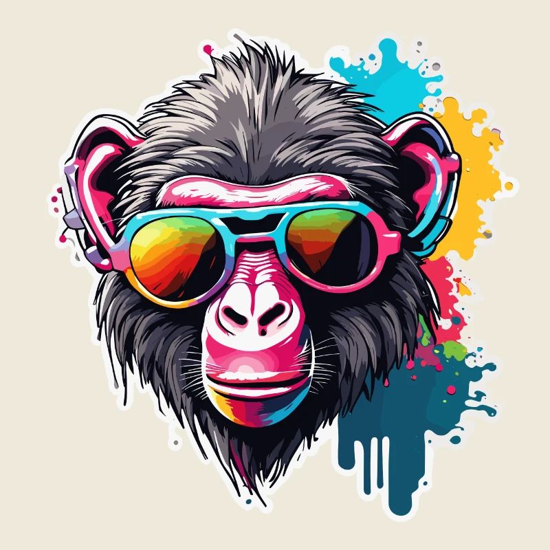 Monkey / Animal / Zoo / Babian / Wild / Comic