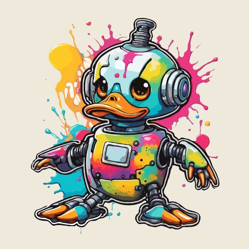 Roboter Tier / KI / Mechanisierte Tiere / Comic