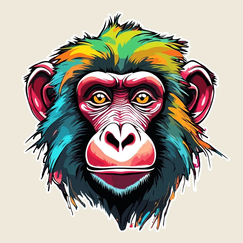 Monkey / Animal / Zoo / Babian / Wild / Comic