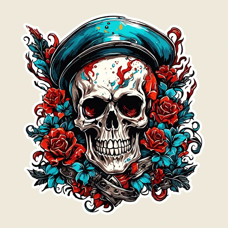 Skull / Totenkopf / Skelett / Gothic / Tattoo