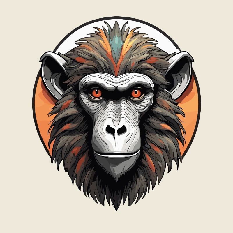 Monkey / Animal / Zoo / Babian / Wild / Comic