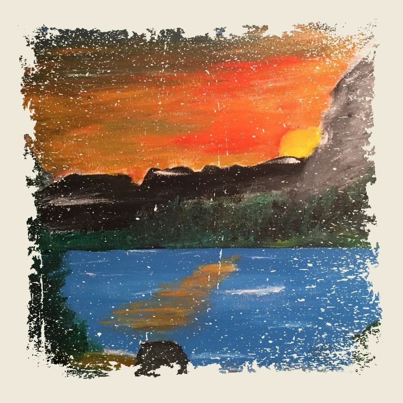 Voix du soir. Reproduction d’une véritable image peinte