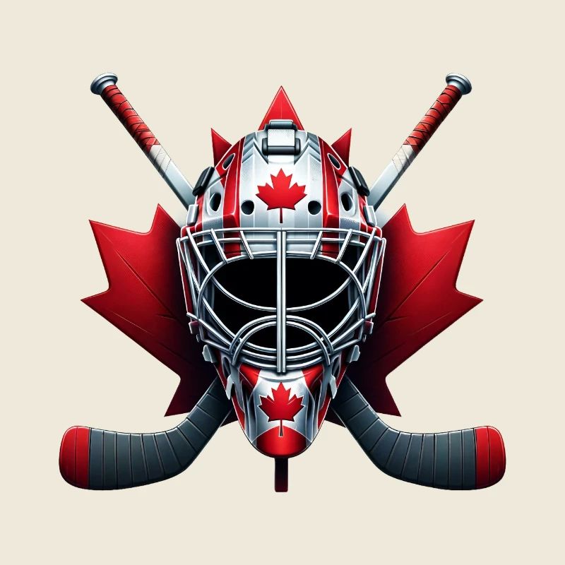 Kanada Eishockey Flaggen Helm Design