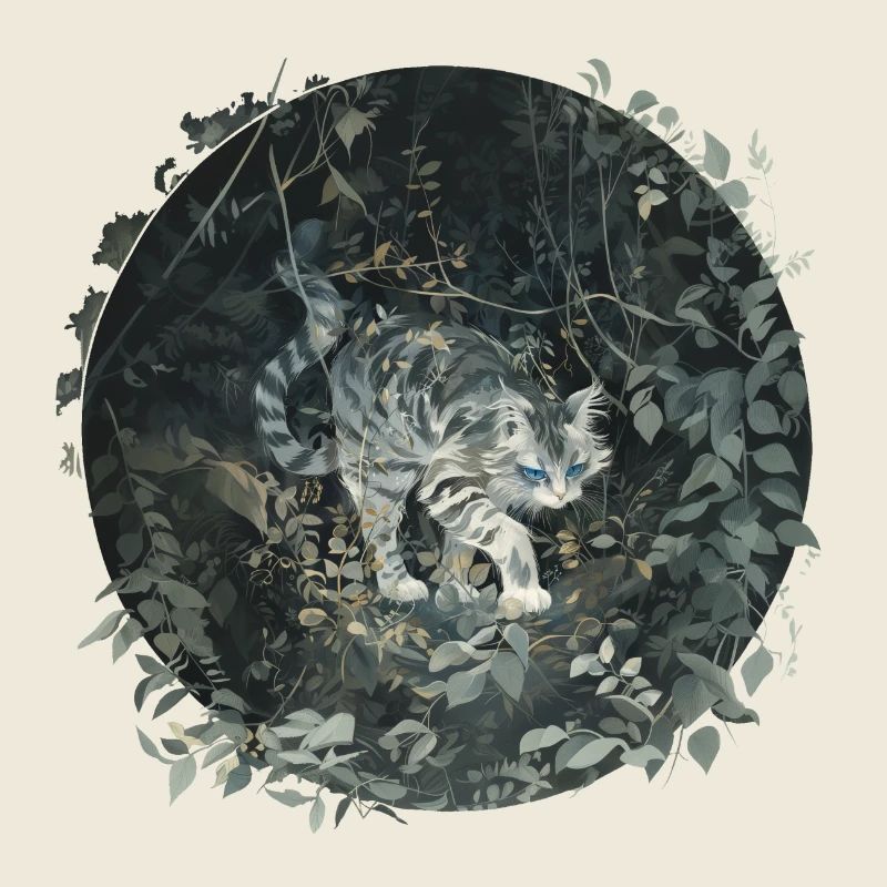 Ivypool lierre lac gris chat plantes forêt belle