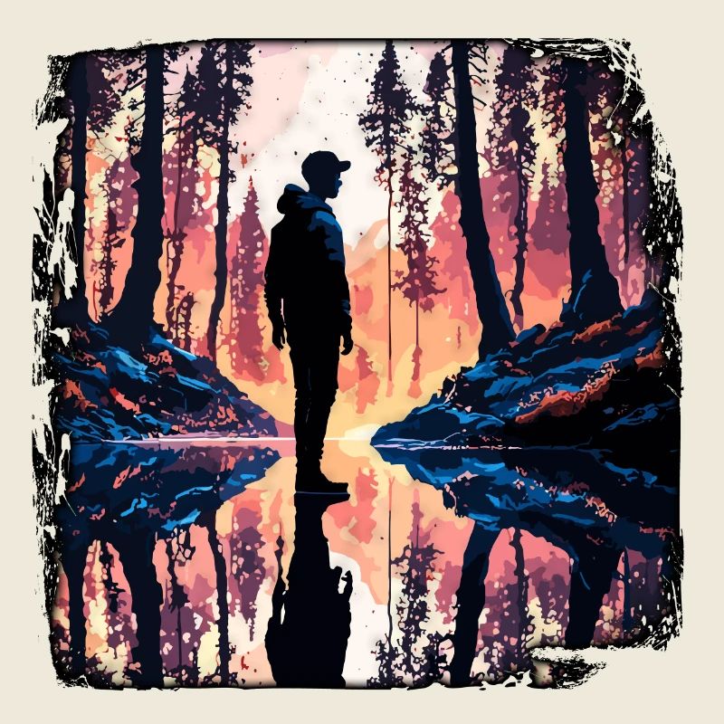 Silhouette / Forest / Portrait / Trees / Person