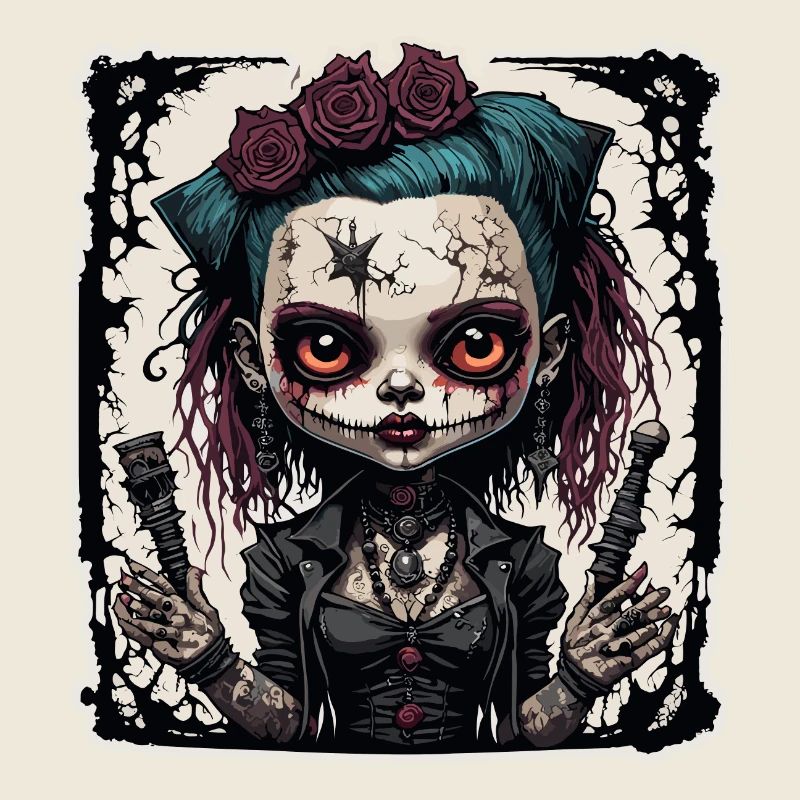 Poupée d’horreur / Halloween / Effrayant / Sombre