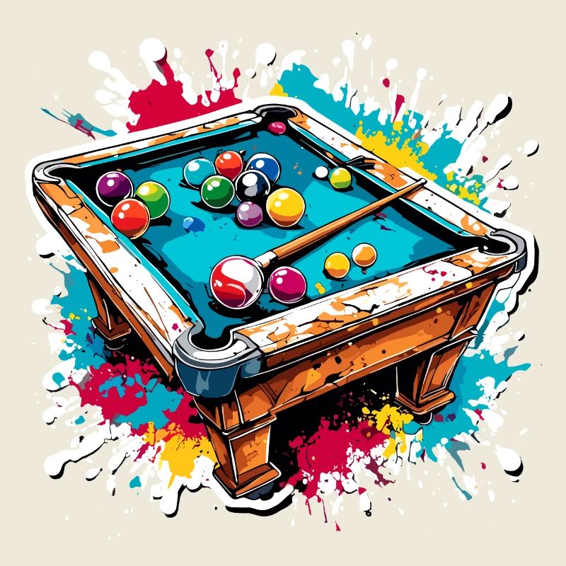 Billardtisch / Billiardkugel / 8 Ball / Pool / Kö