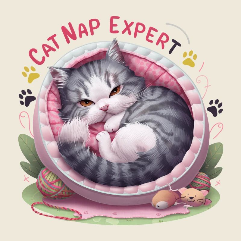 Cat Nap Expert - funny cat outfit!