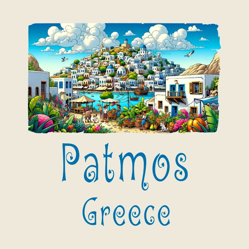 Patmos, Grèce, île de vacances, plage