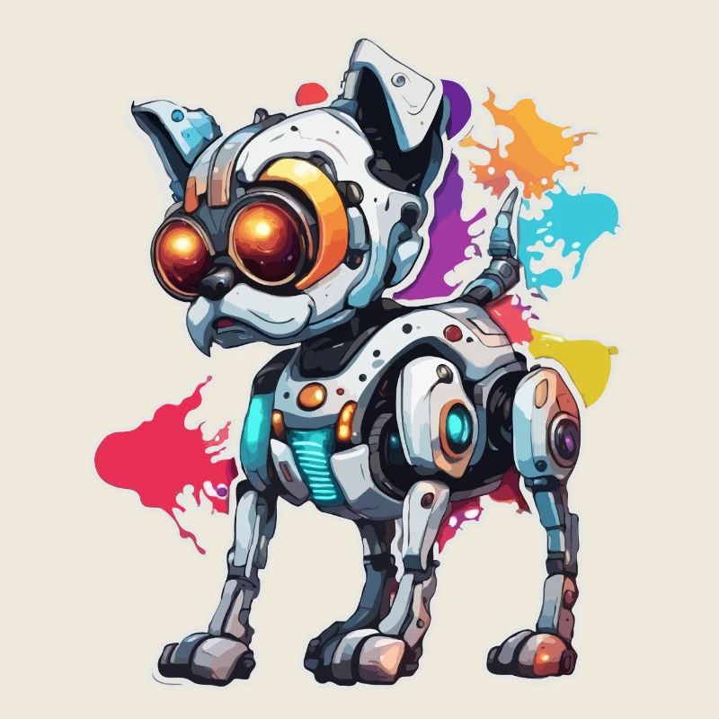 Roboter Tier / KI / Mechanisierte Tiere / Comic