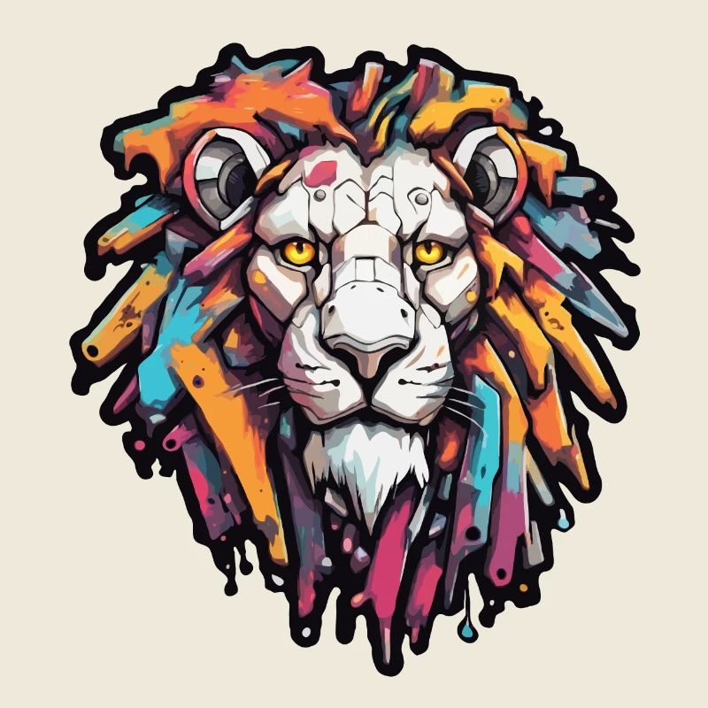 Roboter Tier / KI / Mechanisierte Tiere / Comic